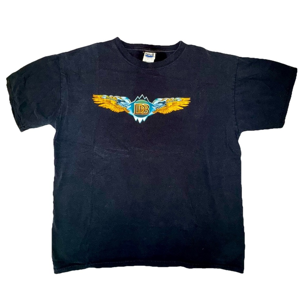 Doobie Brothers Wings 2012 Tour T Shirt Mens L Black Original Band Tee